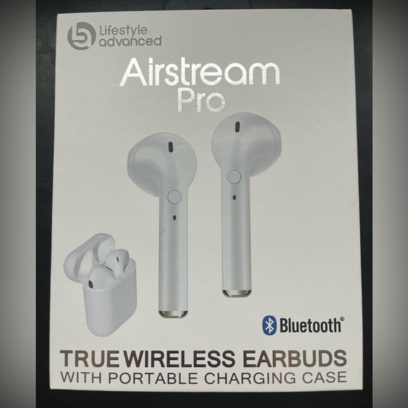 Lifestyle Advanced Airstream Pro True Wireless Earbuds white Bluetooth NEW - Picture 4 of 5